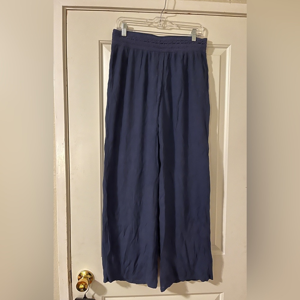 Womens flowy blue boho pants size Med